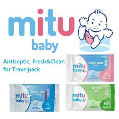 ^ KYRA ^ Mitu Baby Tisu Basah Cocok Buat Traveling Praktis Travel Pack Tissue - Kemasan isi 4 Lembar