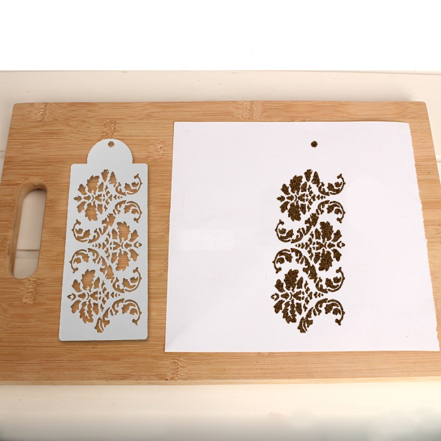 Plastic Stencil - Stensil Dekorasi Cake Motif Lace Flower (7pcs)