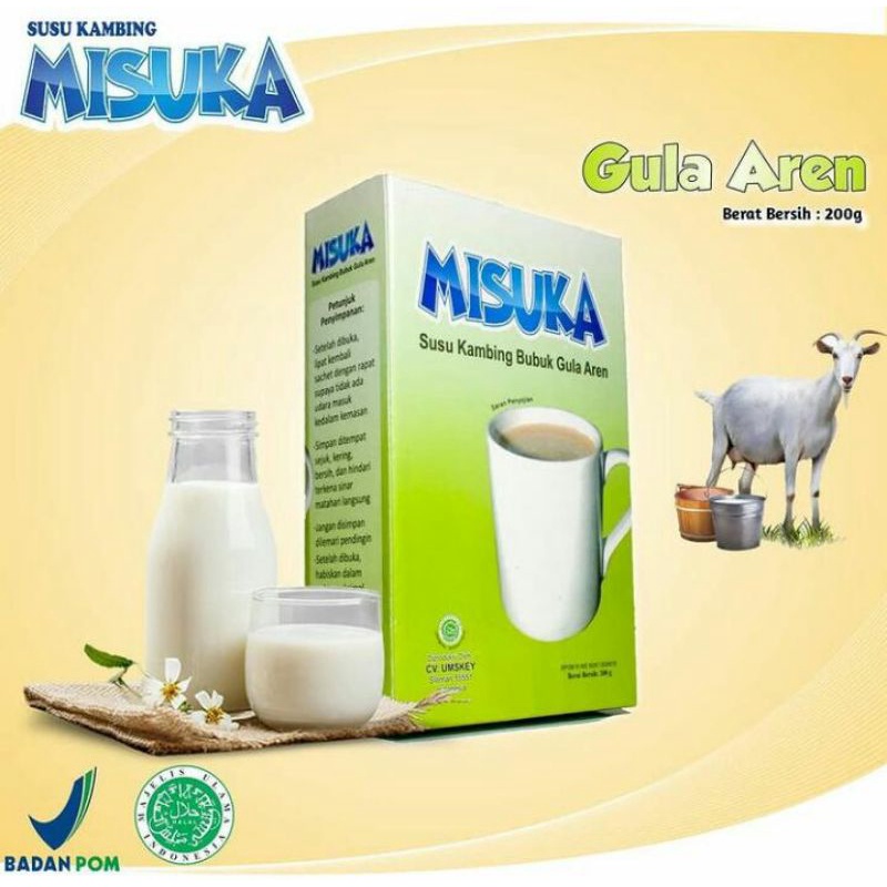 

Susu Kambing Bubuk Misuka Gula Aren 200 g