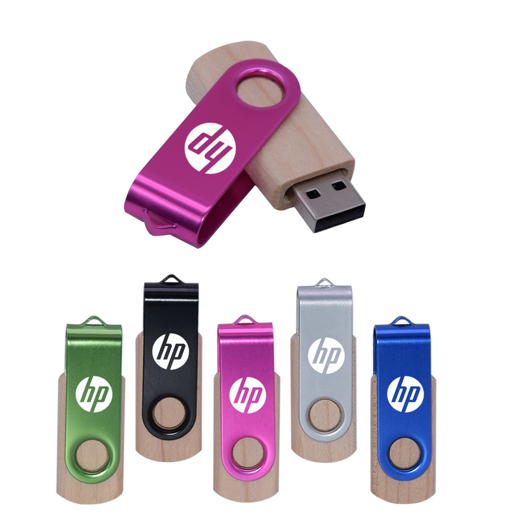 Hewlett-Packard Hp Flashdisk Usb 4GB / 8GB / 16GB / 32GB / 64GB / 128GB / 256GB / 512GB / 1TB Bahan Kayu