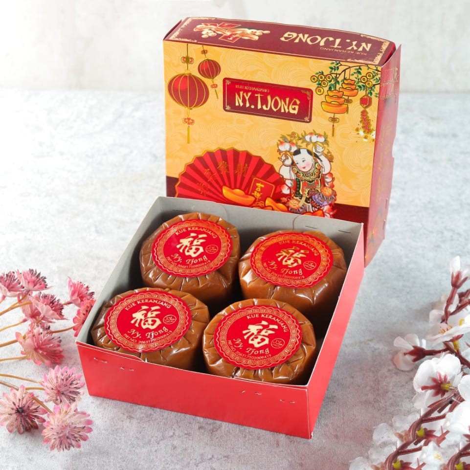 HOT SALE Kue Keranjang Ny Tjong 1Kg Isi 4Pcs Kue Imlek Bakul Dodol