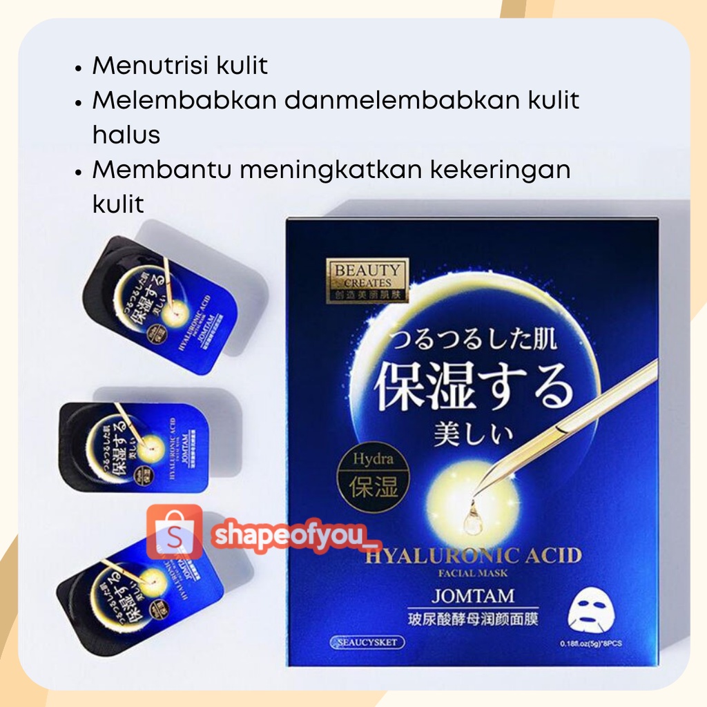 Sleeping Mask Jomtam Hydra Hyaluronic Acid Masker Tidur Tanpa Bilas