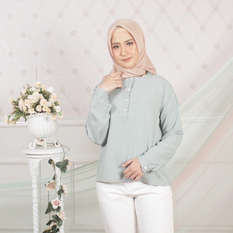 Nouri Avani Blouse busui friendly Aisha Pastel Moschino