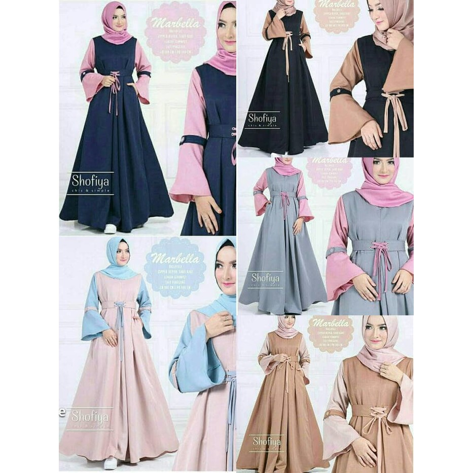 Promo Lebaran Gamis Busui / Dress menyusui / Baju hijab murah : New Marbella Dress