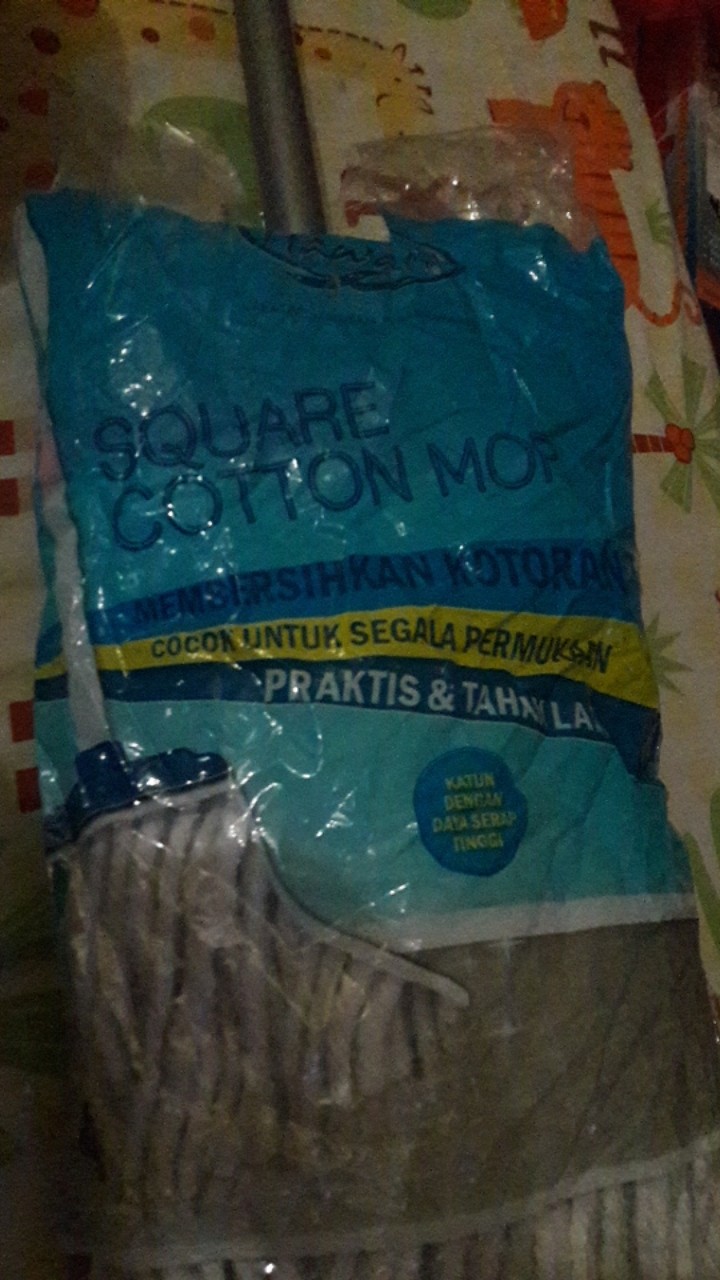 Hawaii Pel Lantai + Gagang / Square Cotton Mop + Metal Handle (l)