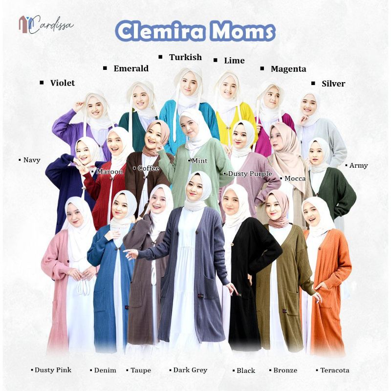[Matt. Akrilik Wol Kahatex] New Clemira Kids and Moms Cardy by Carissa Cardi Cardigan Outer Rajut Kn