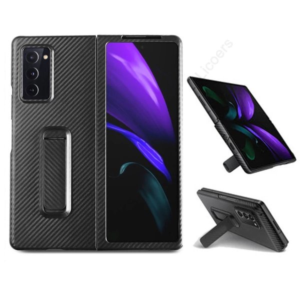ginal  Carbon Standing Cover Full Protection Cover Casing Samsung Galaxy Fold 2 Fold2 2020 Soft Case aultra Thin Slim Hp