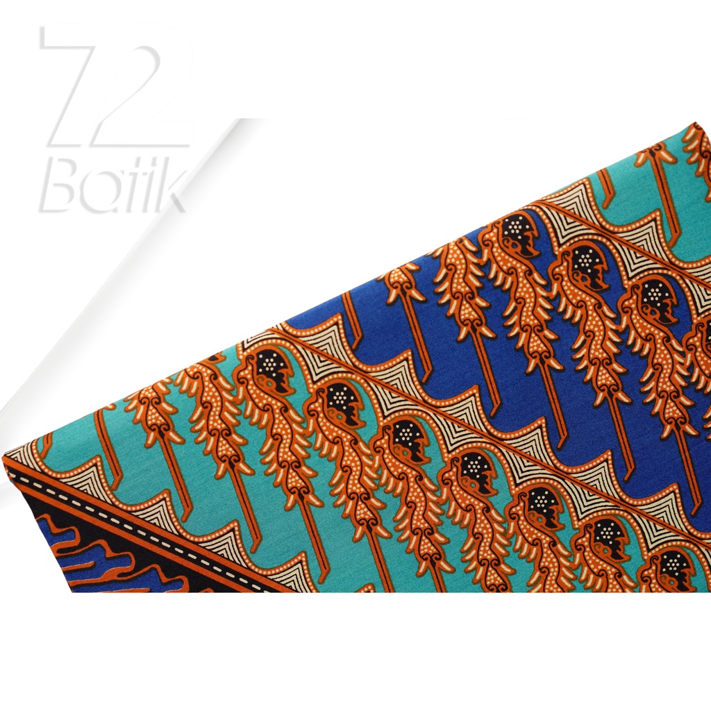 KAIN BATIK PREMIUM Bahan Katun Motif Parang Warna Biru 721299 Cap 72 Jarik Jarit Samping Kebat Panjang Batik Katun Modern Premium Bahan Seragam Batik Pernikahan Kantor Keluarga Murah Kamen Jadi Batik Bali Lembaran