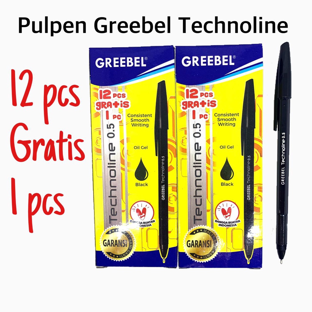 

PULPEN GREEBEL TECHNOLINE 0.5 PER BOX 12PCS BONUS 1PC