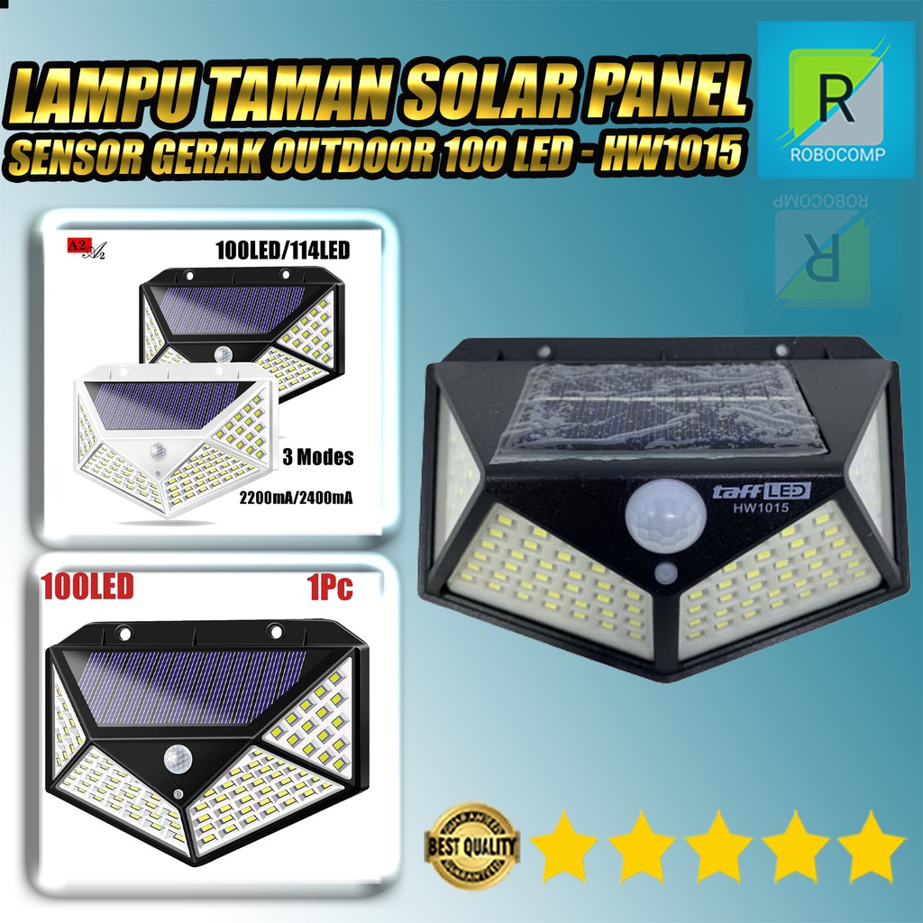 Lampu Taman Solar Panel Sensor Gerak Outdoor 100 LED TaffLED DREAM MASTER