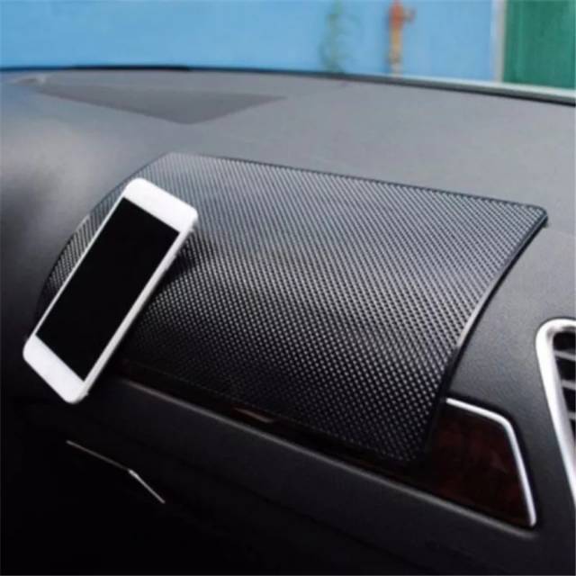 Hitam Anti Slip Pads Dash Mat Dashboard Mobil Dasbor Meja Kantor Alas Hp Tatakan Sticky Pad Premium