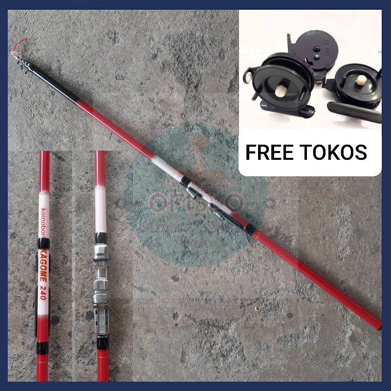 Joran tegek koinobori kagome fiber Ros panjang 210 240