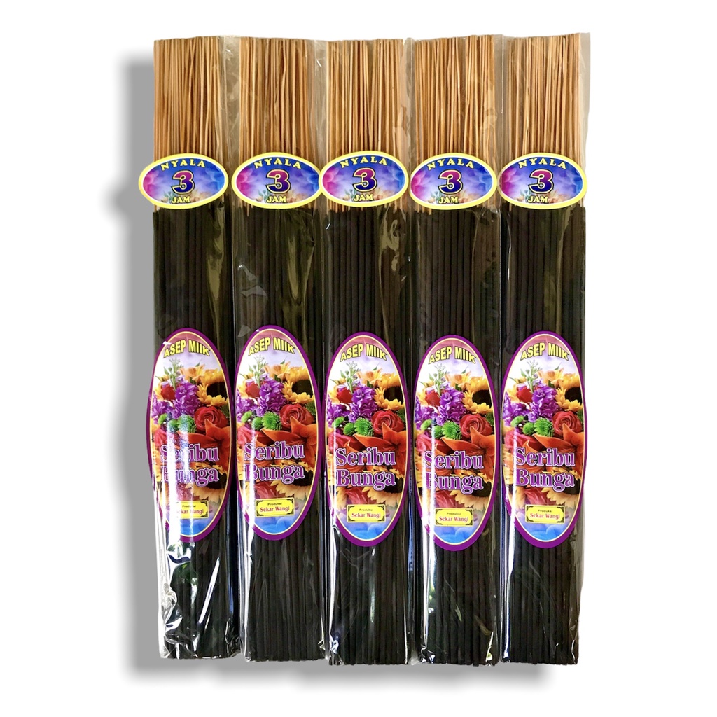 Dupa Hio Jumbo 3 Jam Seribu Bunga Abu Dingin 39 cm 1 bungkus isi 50 stick Abu dingin produksi Sekar Wangi