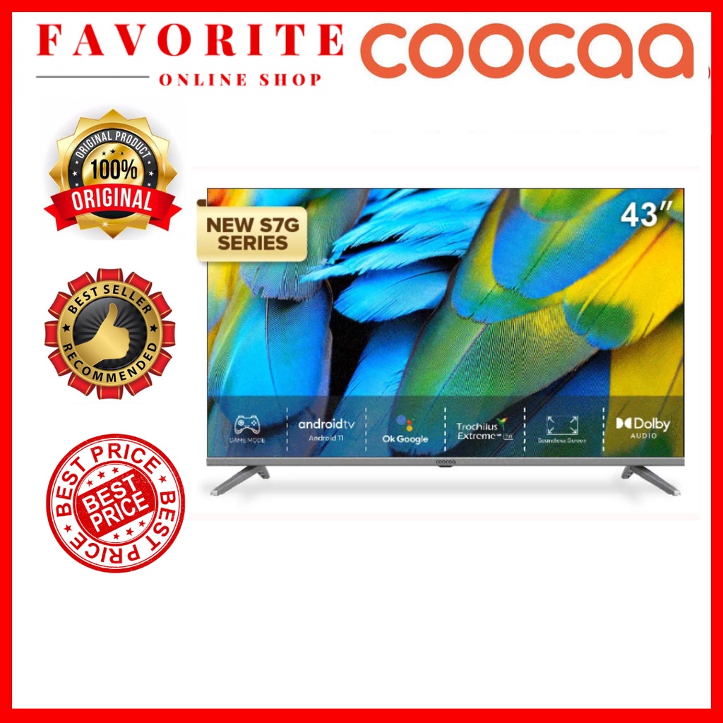 LED COOCAA 43 DIGITAL SMART TV COOCAA 43S7G ANDROID 11