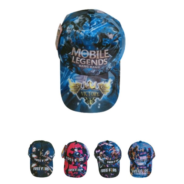 Topi Anak game online mobile lagend  free fire / topi baseball mobile legends free fire topi ML FF