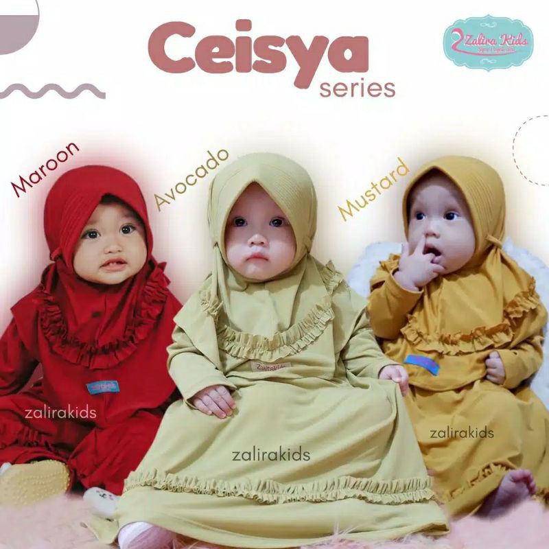 Ceisya Series by Zalira Kids (0-8 tahun) / gamis bayi zalira