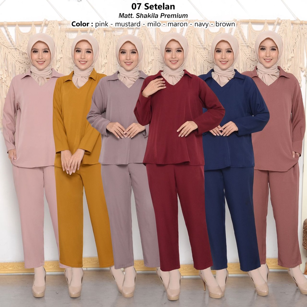 ONE SET SHAKILA PREMIUM SUPER JUMBO/ SETELAN WANITA / L-XL.XXL