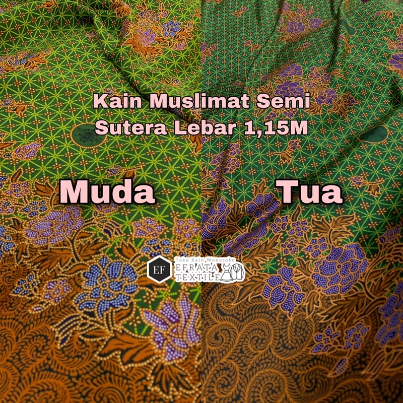 KAIN BATIK MUSLIMAT SEMI SUTERA / SEMI SUTRA 1 ROLL