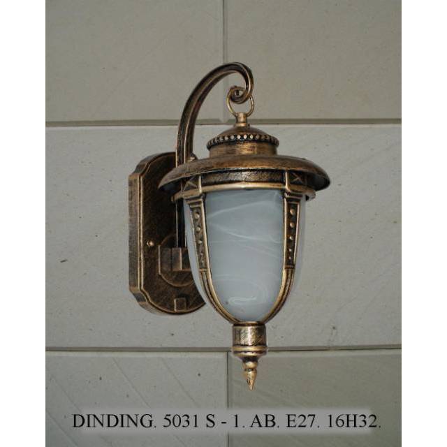 Lampu Dinding/Lampu Outdoor/Lampu Tempel /Lampu Taman/Lampu Tidur / Lampu Pilar/ Lampu Antik 5031/1 Gold/black