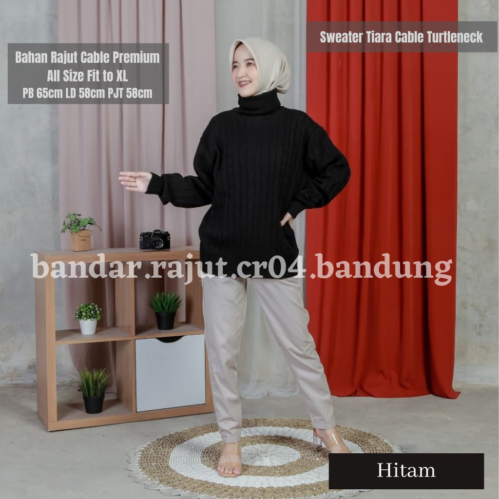 Sweater Rajut Tiara Cable Turtleneck 7 Gate Branded