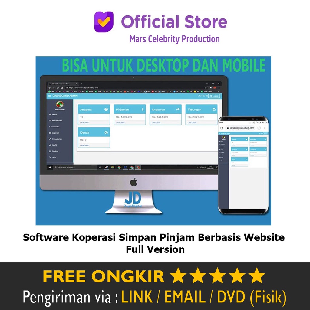 Jual Program Koperasi Simpan Pinjam Berbasis Website Web Full Version Shopee Indonesia 4005