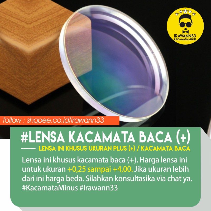 LENSA KACAMATA  MINUS ANTI UV Lensa Kacamata  BACA  PLUS 