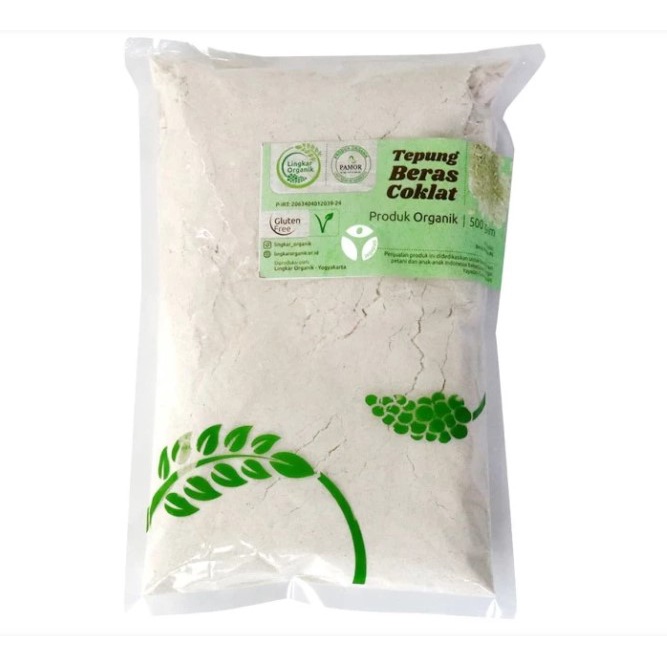 

ketan-beras-tepung- lingkar organik tepung beras coklat 500gr - tepung beras coklat -tepung-beras-