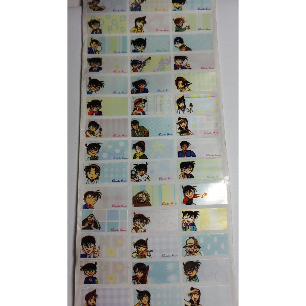 

STIKER LABEL NAMA STICKER NAME WATERPROOF ANTI AIR DETEKTIF CONAN