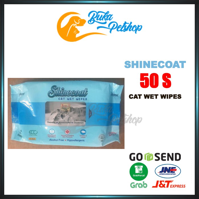 Tissue Kucing SHINECOAT CAT Wet Wipes