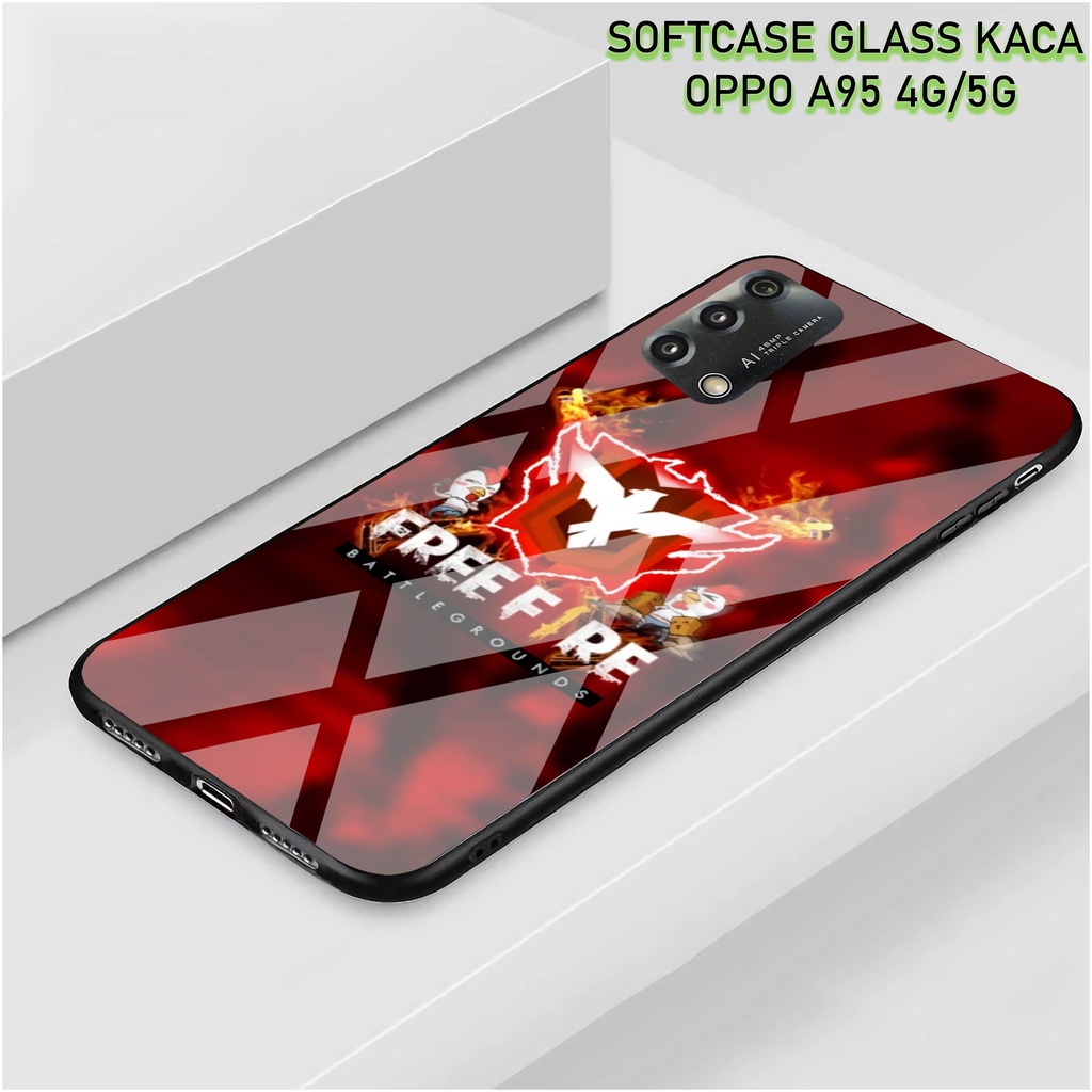Softcase Glass Kaca OPPO A95 [4G]- Case Hp Pelindung Handphone OPPO A95 [5G] [ A38]