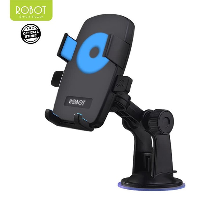 Dudukan Stand Holder Car Motor mobil Robot RT-CH01 RT CH01 360 Rotatable Blue Black smartphone HP