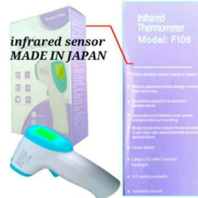 Thermometer infrared gun sensor made in japan. Termometer suhu badan kualitas lotus