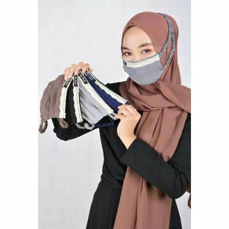 Masker Hijab Renda Kriwil 2 Play