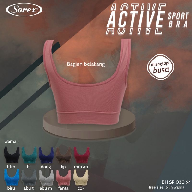 Sorex Bra Sport Bisa Tanpa Kawat Bh Senam Sorex