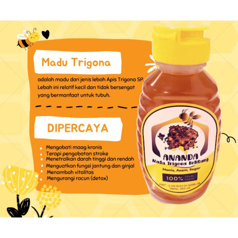 

MADU TRIGONA / KELULUT / KLANCENG BELITUNG 250GR, ASLI 100%