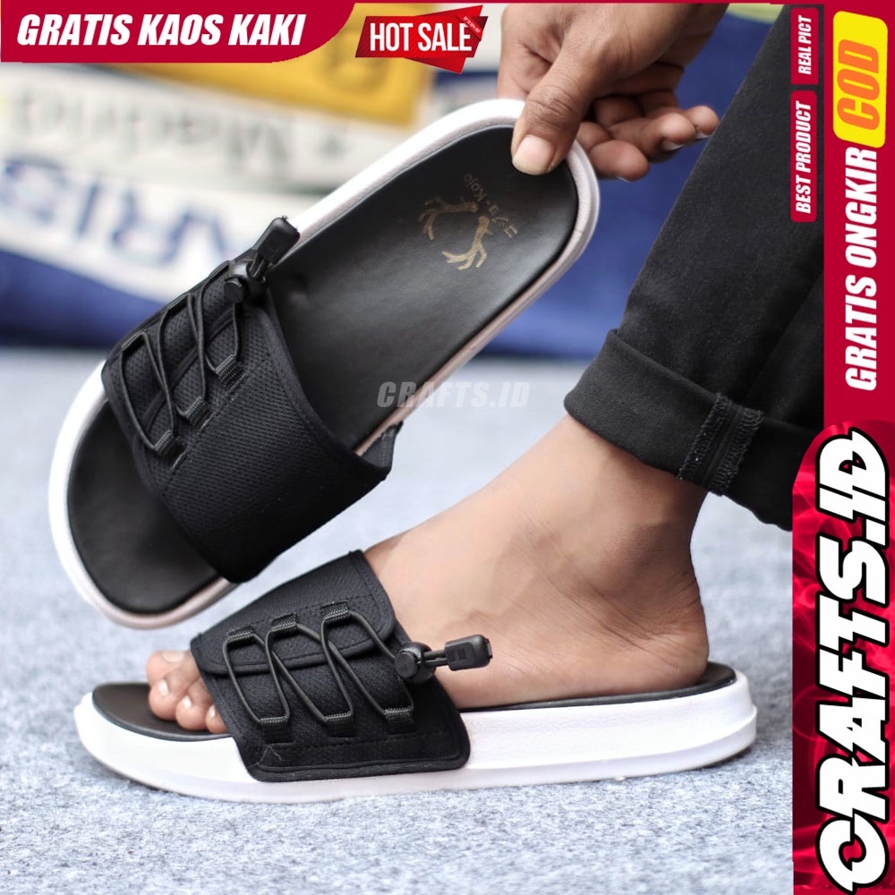 CRAFTS FLUK Sandal Slide Pria Sendal Slop Cowok Terbaru