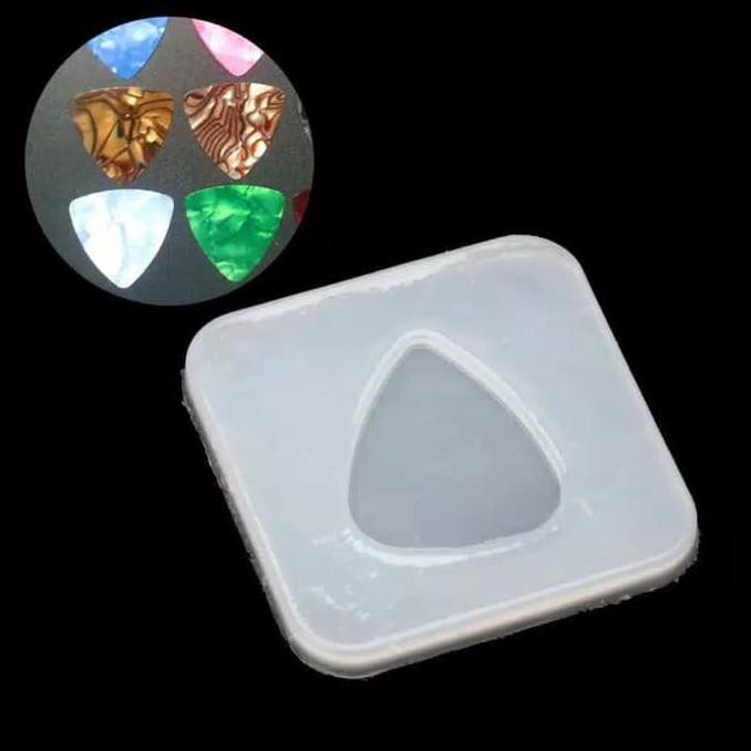 CETAKAN RESIN BENTUK PICK GITAR HANDMADE BAHAN SILIKON - GRATIS ONGKIR EKSTRA
