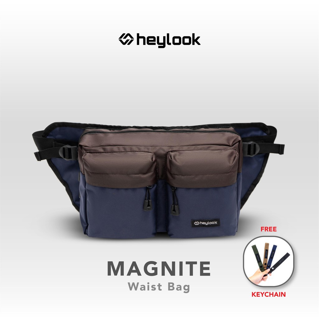 (FREE KEYCHAIN) - TAS SELEMPANG PRIA WAIST BAG NYLON MAGNITE PRI TAS SLEMPANG PRIA MURAH TAS SAMPING