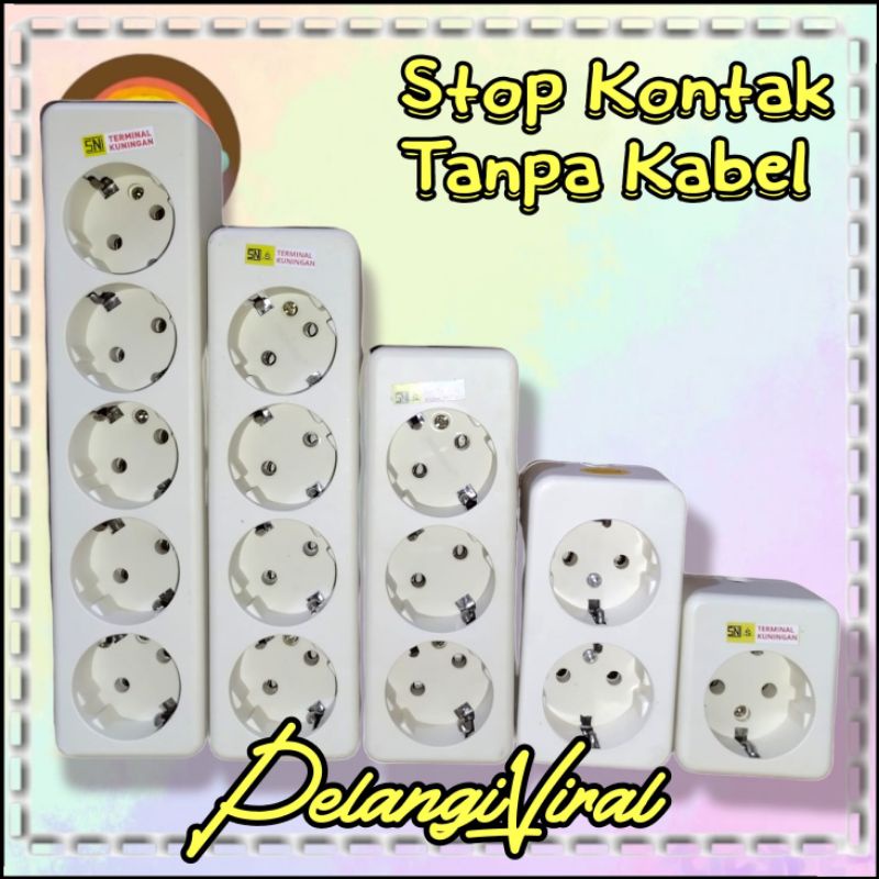 Stop Kontak Arde/Stop Kontak Tanpa Kabel/Stop kontak arde tanpa kabel/Stop Kontak Tanpa Kabel lubang
