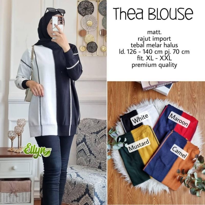 Thea Blouse rajut jumbo blouse jumbo blouse rajut import blouse import blouse wanita jumbo blouse mu