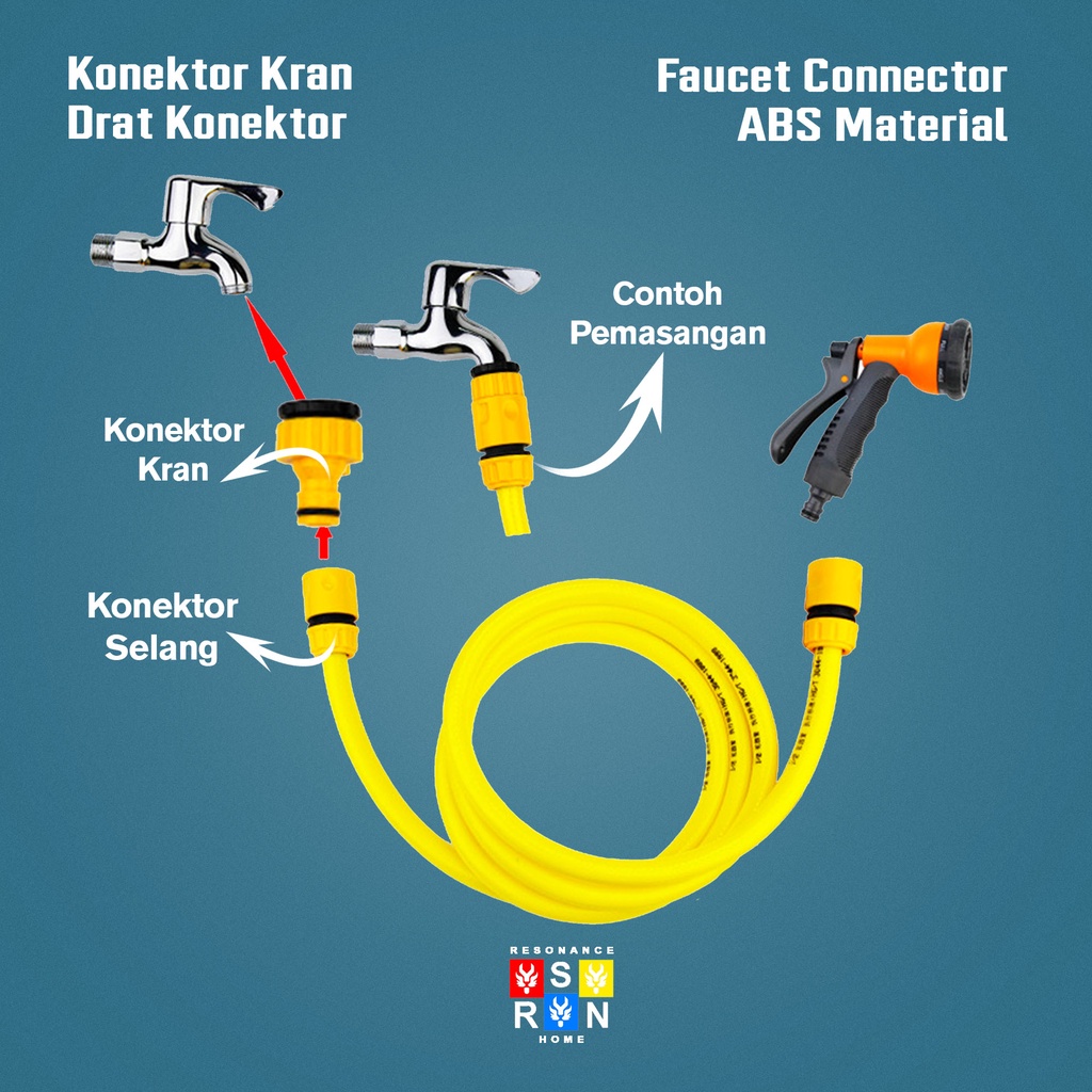 Sambungan Konektor &amp; Adaptor Selang / Kran Air / Connector &amp; Adaptor Resonance Home