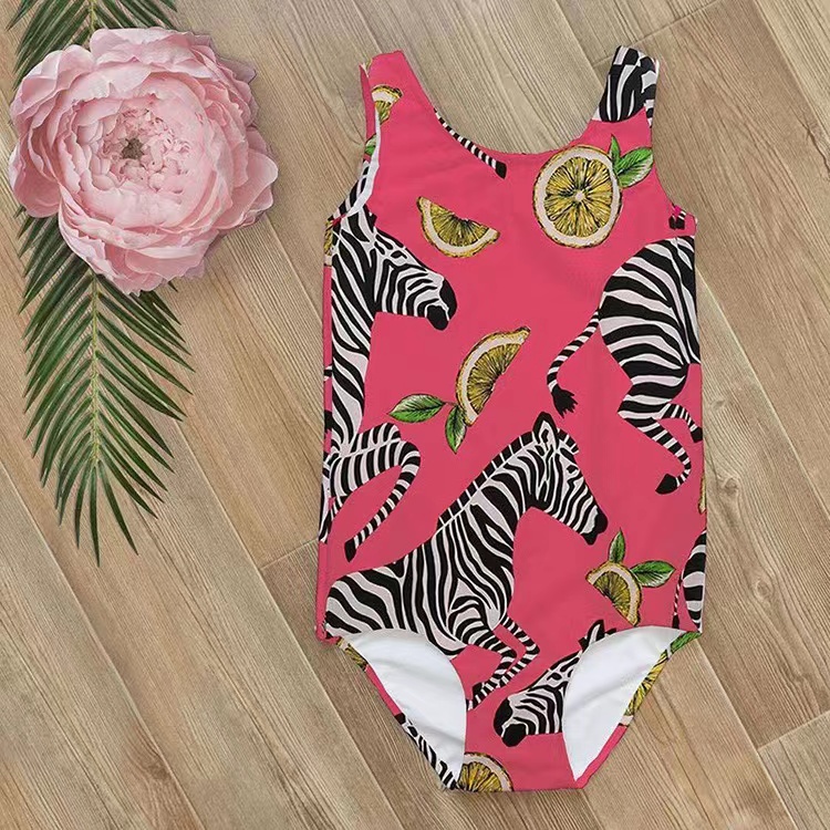 One Piece Baju Renang Anak perempuan Lucu Swimwear Baby Swimsuit Girls print