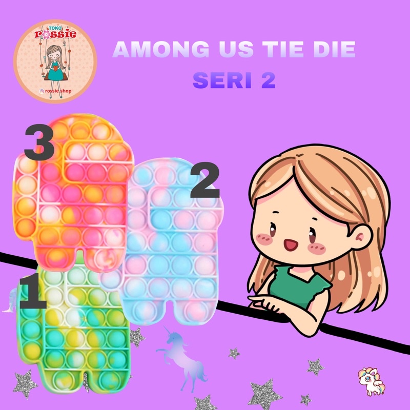 READY!READY! Fidget Pop It Rainbow Lengkap Murah/Mainan Sensorik Pereda Stres/Pop It Viral-Among Tiedie