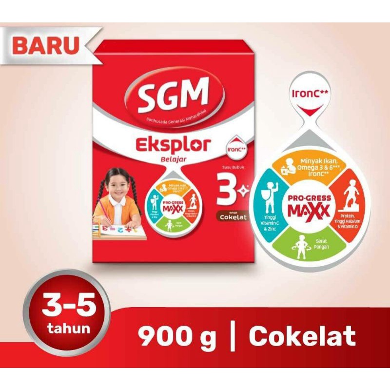 SGM EKSPLOR 1+ 3+ 5+ 900gr Vanilla Madu Coklat