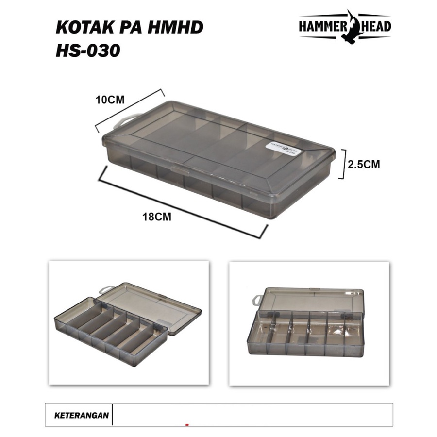 Kotak Pancing HAMMERHEAD HS-030 Tempat Lure Minow Box Alat Perlengkapan Pancing Pancingan Mancing Mi
