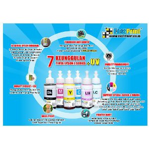 

Dijual Tinta Photo Ultimate Plus UV Epson L Series 1 Set 6 Warna 70 ML Limited