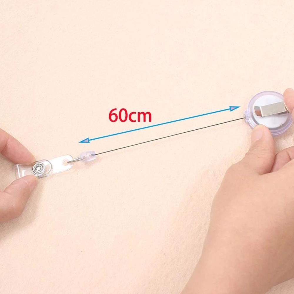 Lanfy Retractable Badge Reel Perlengkapan Kantor Korea Bears Reel Klip Perawat Dokter Student Name Card Holder