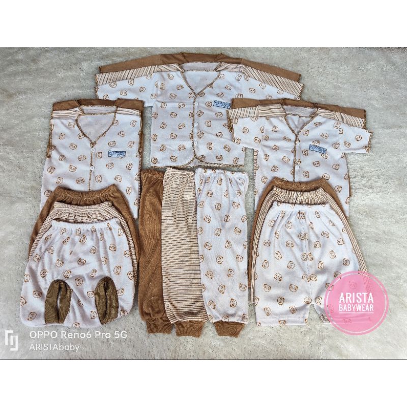 paket hemat 18pcs/9stel baju+celana bayi SERI COKSU