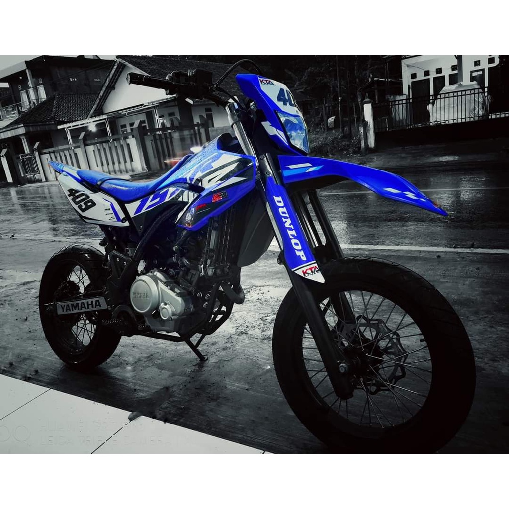 decal motor WR 155 biru putih full body bagus murah keren custom