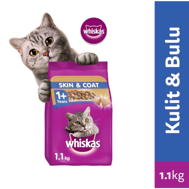 Whiskas skin &amp; coat Dry food  1,1kg